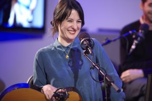 Hospitality Singer/Guitarist Amber Papini at the Ecstatic Music Festival Kick-off Event.   Photo Courtesy of Matthew Septimus