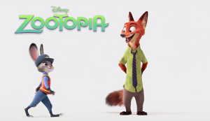 Officer Judy Hopps and Nick Wilde, best friends and crime fighting partners from the Disney movie Zootopia. Image courtesy Disney.